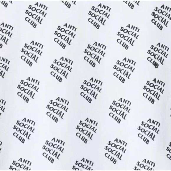 NWOT NEW ANTI SOCIAL SOCIAL CLUB OVER YOU WHITE LOGO T-SHIRT MEDIUM STREETWEAR - Picture 4 of 5